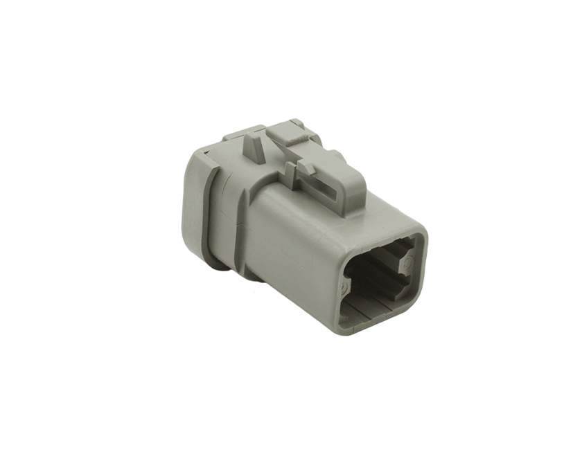 4 Contacts Male Power Rectangular Grey Connector - PEC