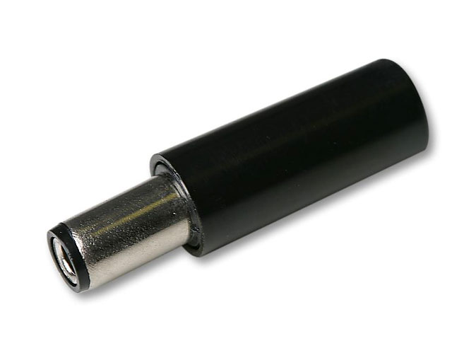 Voedingsstekker, rechte uitvoering, met soldeer ogen Ø 5,5 x 2,5 mm