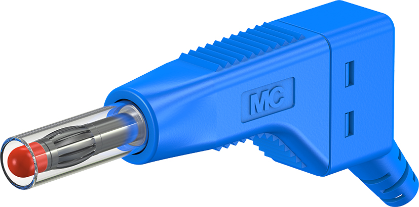 4 mm stapelbare plug blauw - ZGL-425 blauw
