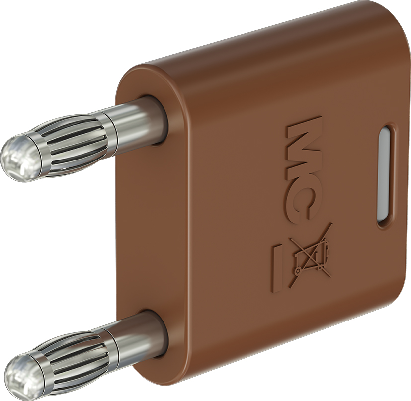 4mm geïsoleerde verbindingsstekker bruin - KS2-4N-19 bruin