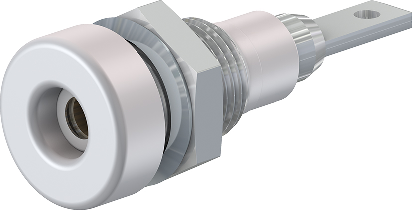 2 mm witte fitting - LB-IF2R wit - zeskantmoer