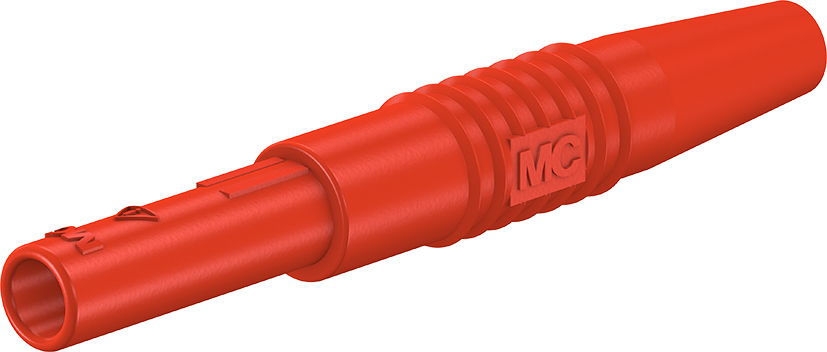 4 mm stekker compleet rood - SLS410-BK rood