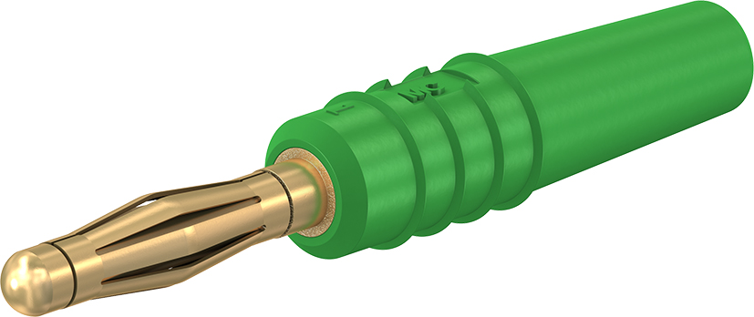 2 mm stekker compleet groen - SLS205-L groen