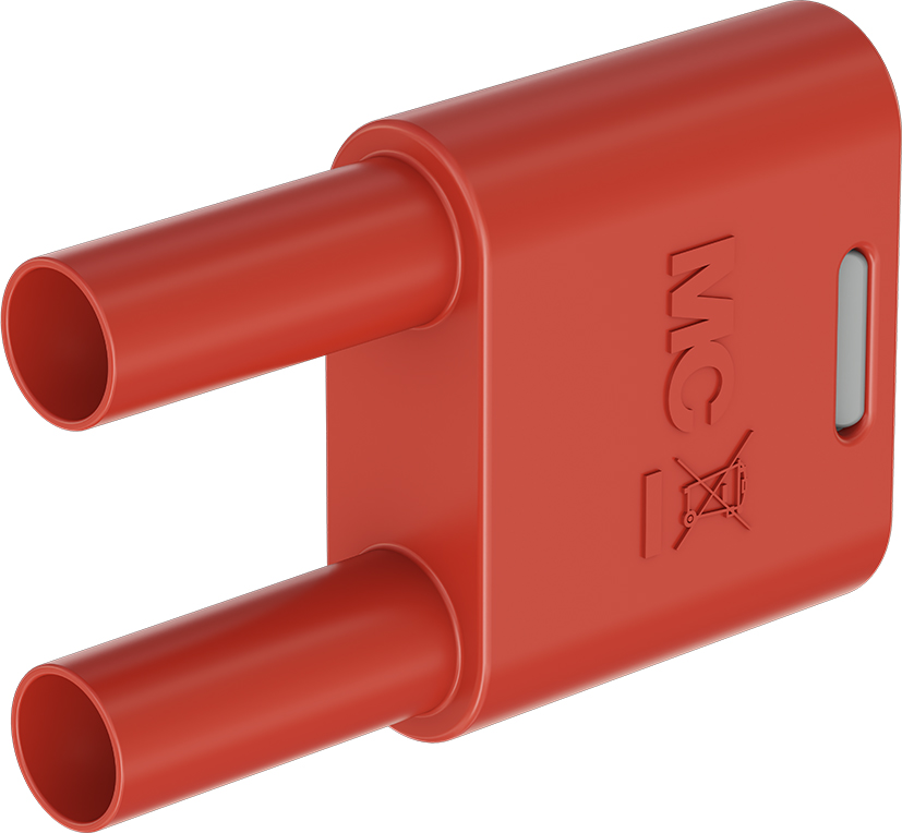 4mm geïsoleerde verbindingsstekker rood - SKS2-4N-19 rood