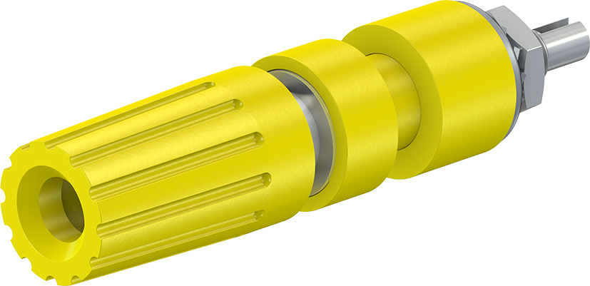 4 mm gele bindpost - PK4-T geel