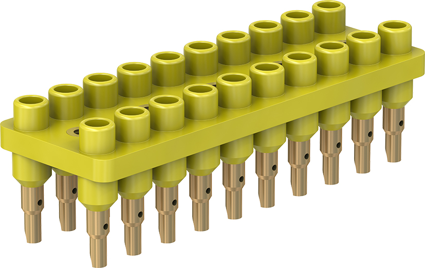 2 mm 20-polige stopcontactstrook geel - BL2-12/20/A geel