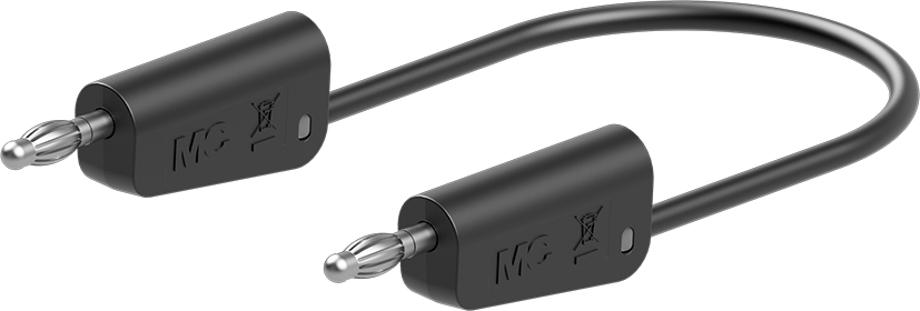 4 mm testkabel 100 cm zwart - LK-4N-S10 zwart