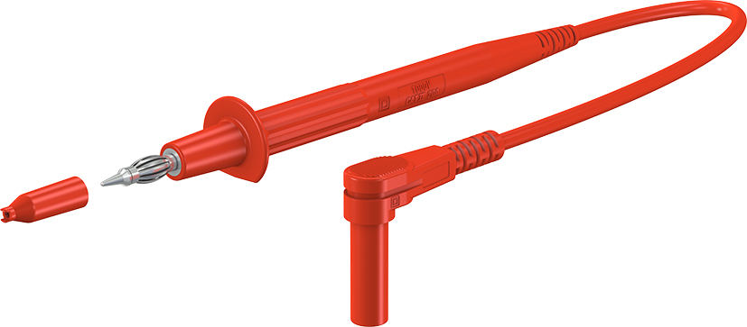 4 mm veiligheidstestleiding 100 cm rood - XPS-484 rood