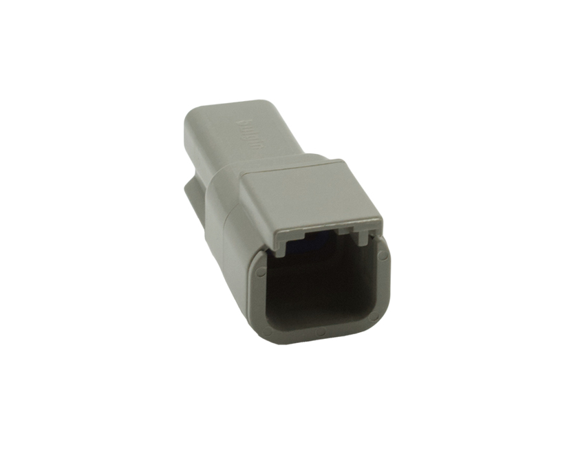 2 Contacts Female Miniature Rectangular Grey Connector