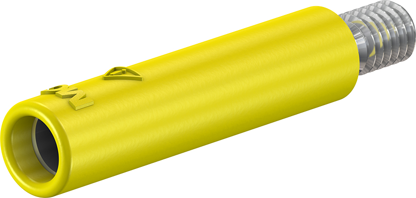 4 mm gele fitting - B4-E-M4-I geel