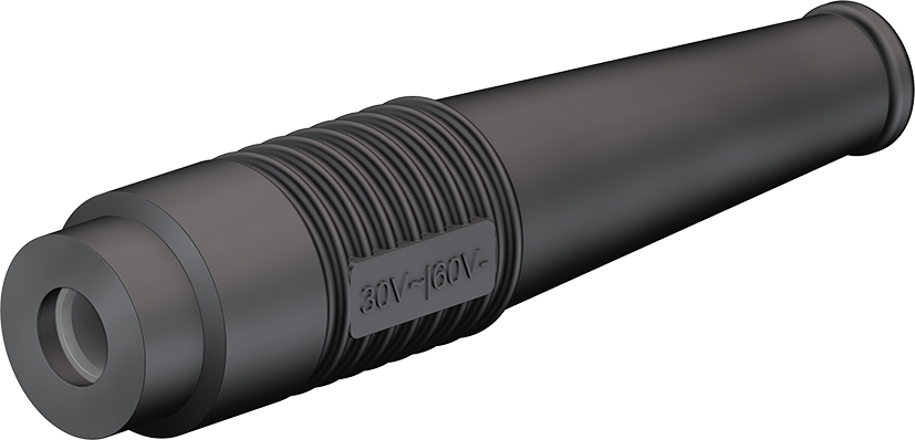4 mm zwarte socket - K-41 zwart