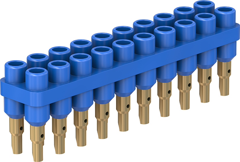 2 mm 20-polige stekkerstrip blauw - BL2-6/20/A blauw