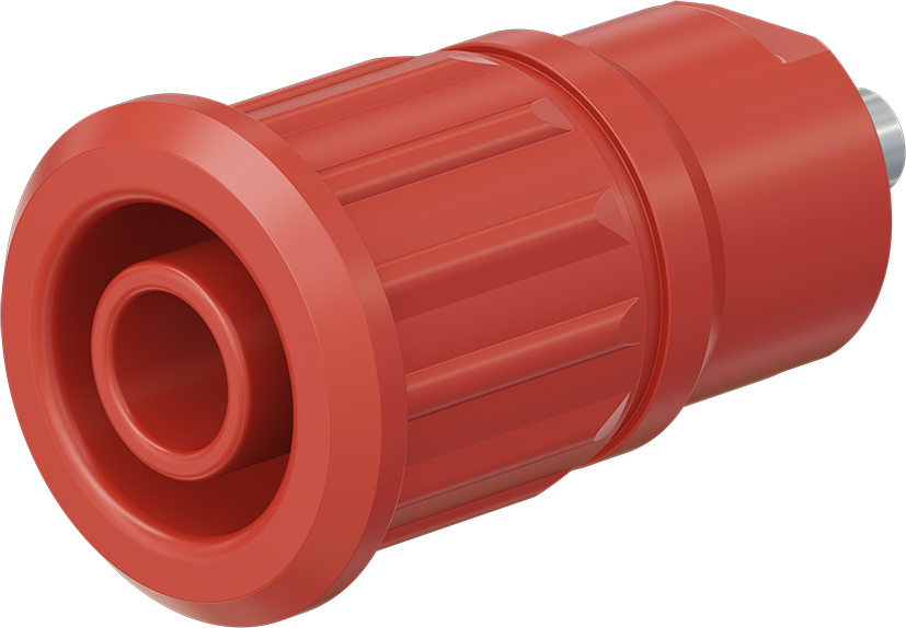 4 mm veiligheidscontactdoos rood - SEB4-E rood