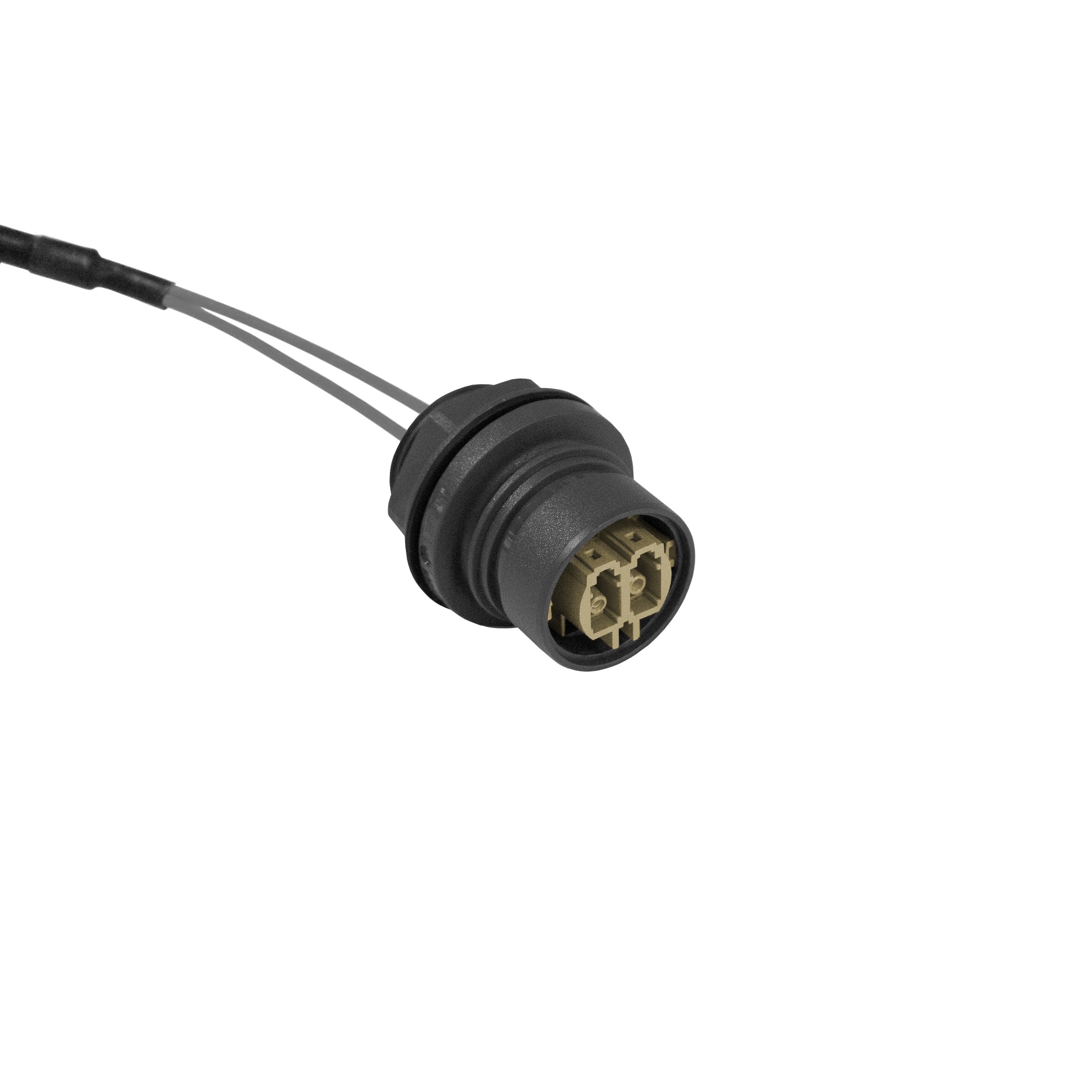 01 M, OM1 Multi Mode, Cabled, Rear panel mount fiber connector