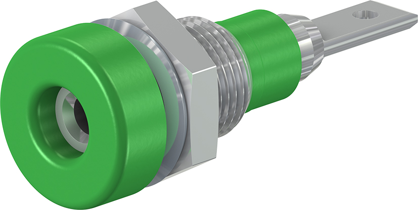 2 mm socket groen - LB-I2R groen - Zeskantmoer