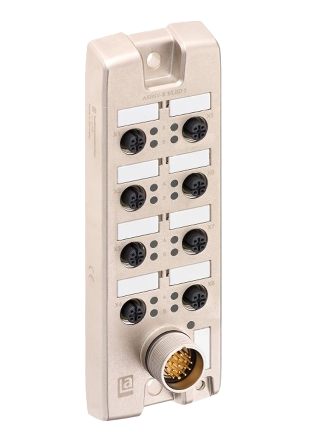 LioN-R passief, 8 poorten, LED, M23-aansluiting