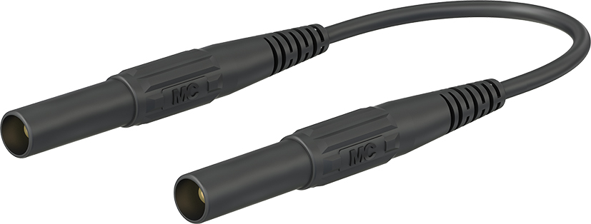 4 mm safety test lead 150 cm black - XMS-414 black