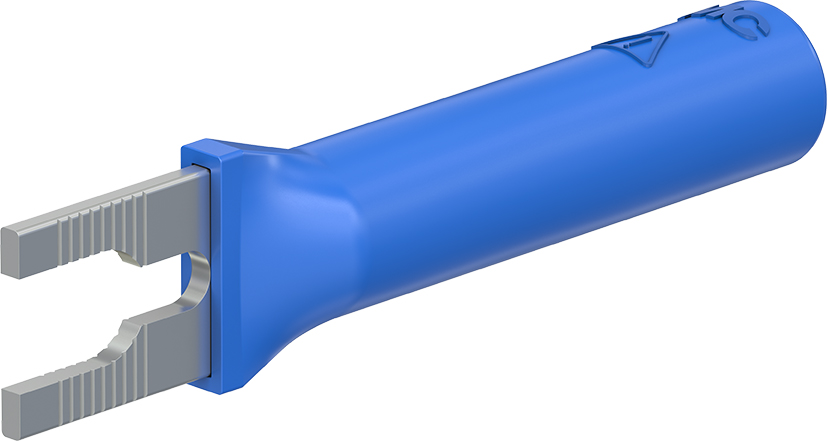 4 mm adapter blauw - B4-I/KS blauw