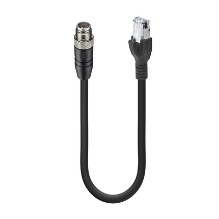 M12 X-code Gigabit Ethernet Cat7 dubbelzijdige kabel  RJ45