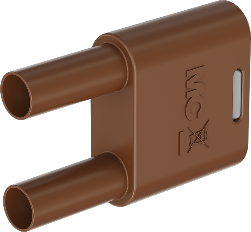 4mm geïsoleerde verbindingsstekker bruin - SKS2-4N-19 bruin
