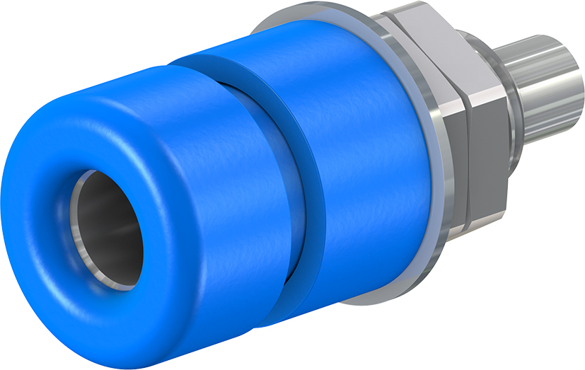 4 mm paneelmontage contactdoos blauw - EBI-40 blauw