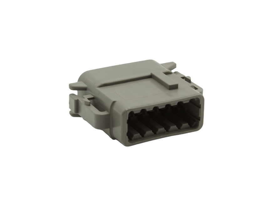 12 Contacts Male Miniature Rectangular Grey Connector