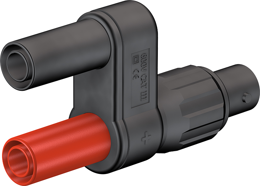 4 mm BNC-adapter zwart - XF-BB/4 zwart