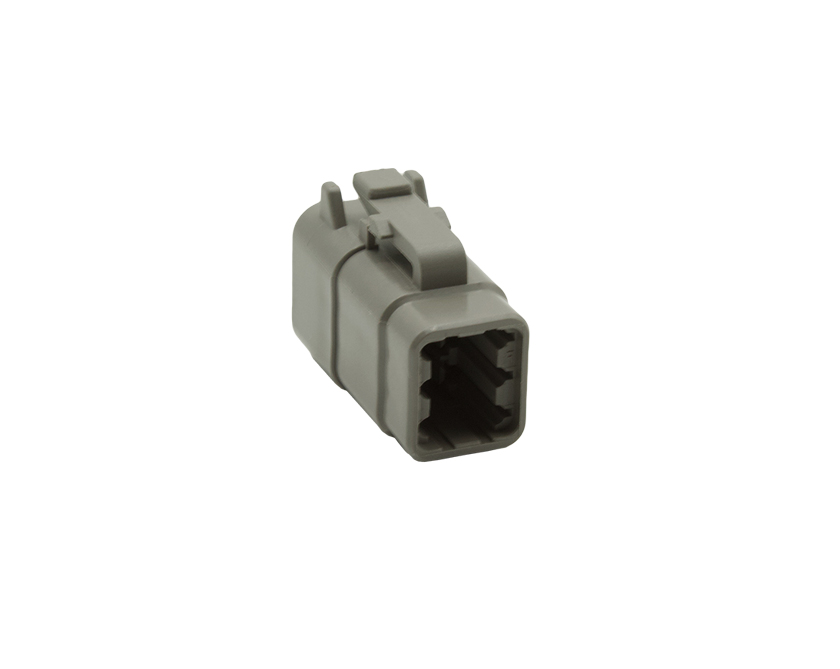 6 Contacts Male Miniature Rectangular Grey Connector