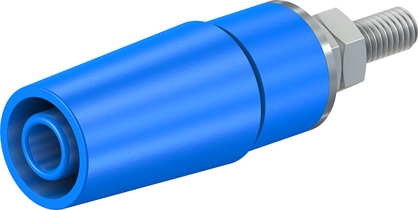 4 mm veiligheidssocket blauw - SAB4-G/N-X blauw