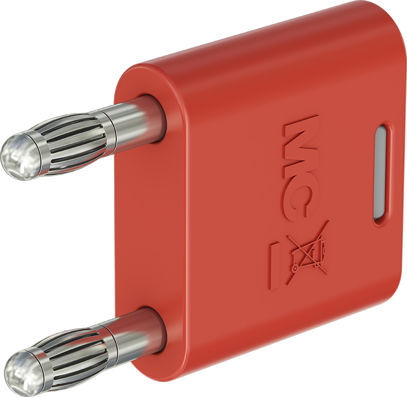 4mm geïsoleerde verbindingsstekker rood - KS2-4N-19 rood