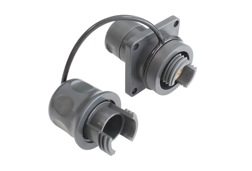 2 Channel Flange Mount Bulkhead Connector