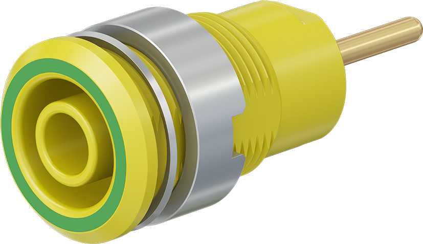 4 mm veiligheidscontact groen/geel - SLB4-R groen/geel