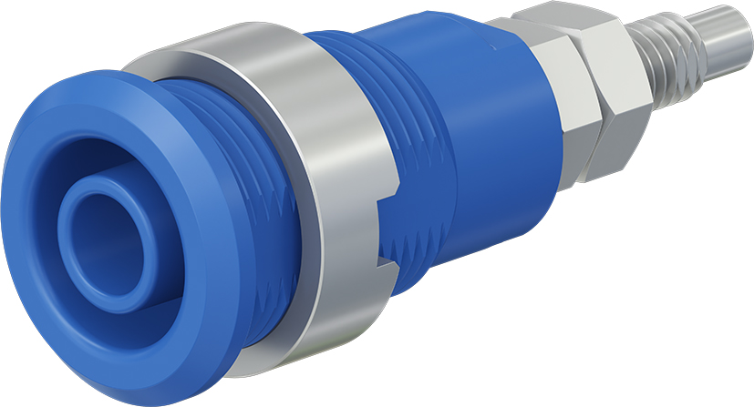 4 mm veiligheidscontact blauw - SLB4-G/N-X blauw