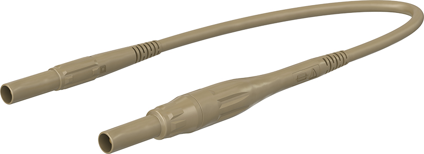 4 mm testkabel om hoogvermogenzekeringen te accepteren, 150 cm, bruin - XSMS-419 bruin