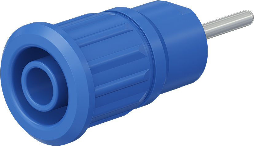 4 mm veiligheidscontact blauw - SEB4-R/N blauw