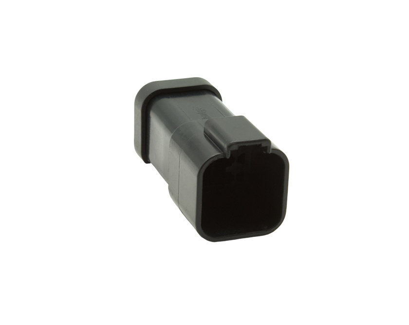 6 Contacts Female Standard Rectangular Black Connector - PEC
