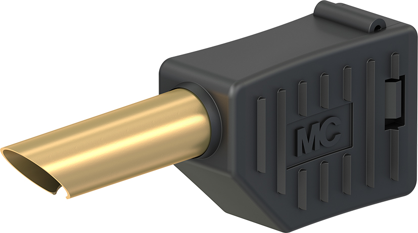 4 mm stekker compleet zwart - SLS4-B zwart