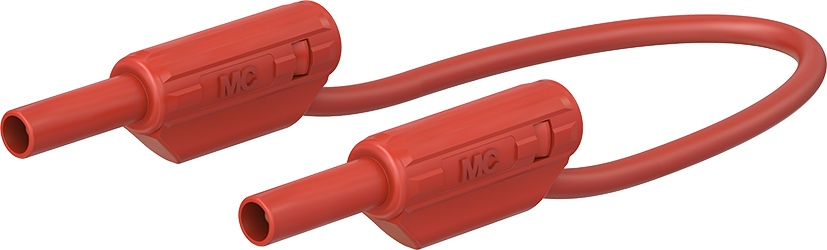 2 mm veiligheidstestleiding 100 cm rood - SLK205-K rood