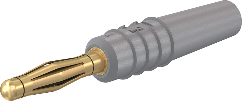 2 mm stekker compleet grijs - SLS205-L grijs