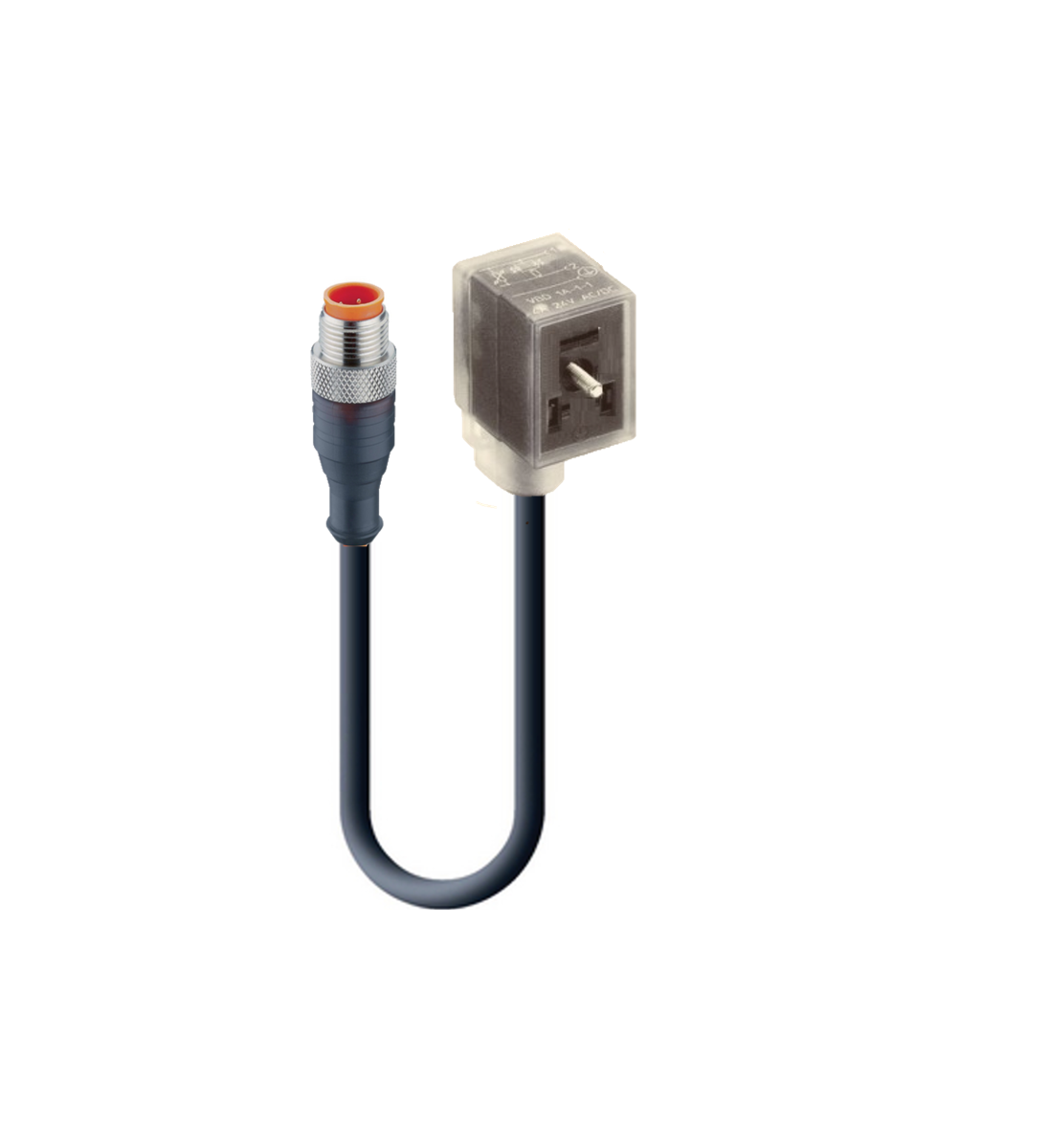 DIN EN 175301-803-B, Cordset, dubbel uitgevoerd.