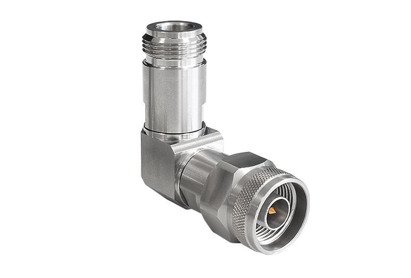 N Jack to N Plug Right Angle RF Adapter