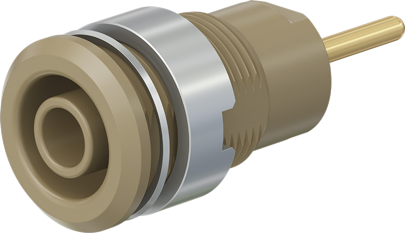 4 mm veiligheidssokkel bruin - SLB4-R bruin