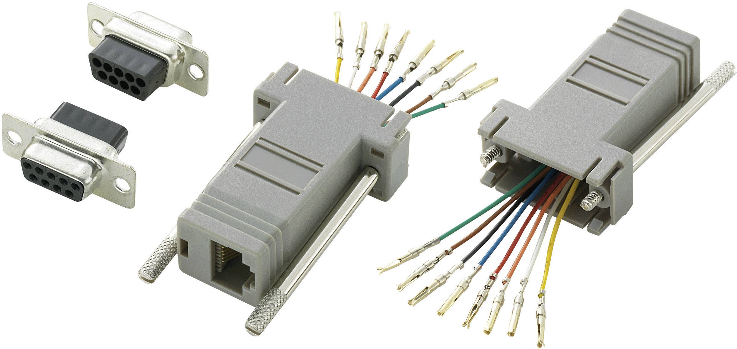 D-sub 9 polig vrouwelijk - RJ45-adapter