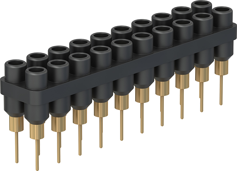 2 mm 20-polige stopcontactstrip zwart - BL2-6/20-0,65 zwart