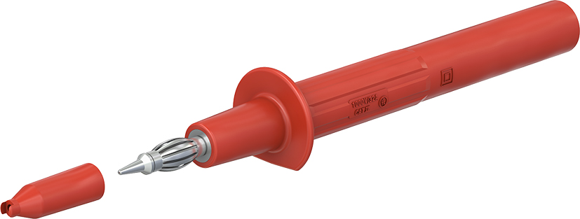 4 mm veiligheidstestsonde rood - PP-115/4 rood