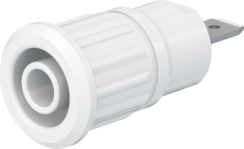 4 mm veiligheidscontactdoos wit - SEB4-F/N wit