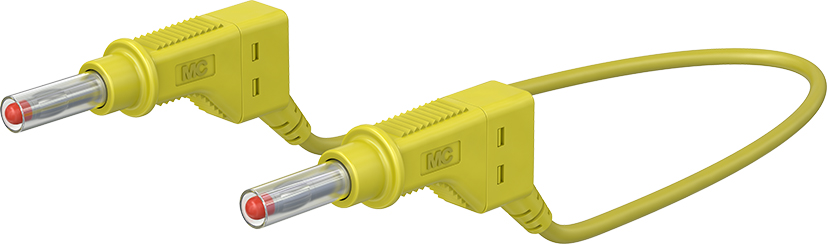 4 mm aansluitkabel 25 cm geel - XZG425 geel