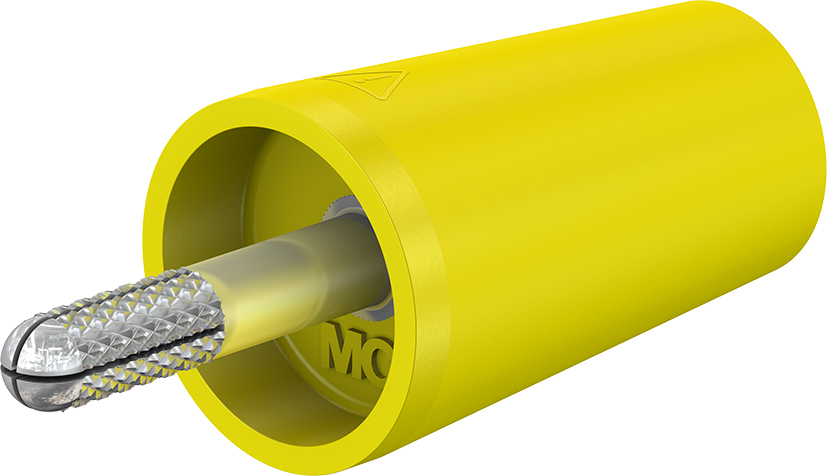 4 mm adapter geel - A-SLK4-N geel