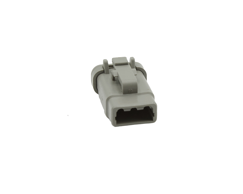 3 Contacts Female Miniature Rectangular Grey Connector - PEC