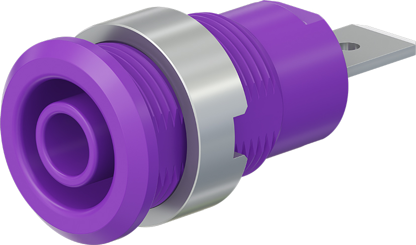 4 mm veiligheidssokkel violet - SLB4-F6,3/N-X violet